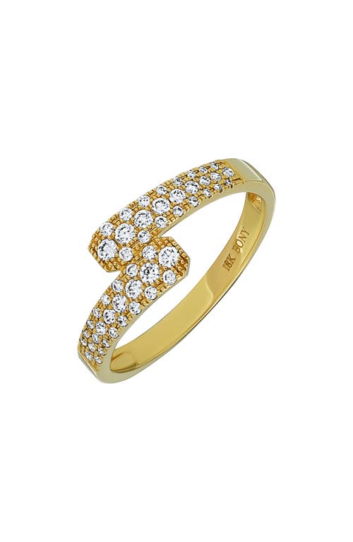 Bony Levy Bardot Trend Bypass Diamond Ring In 18k Yellow Gold