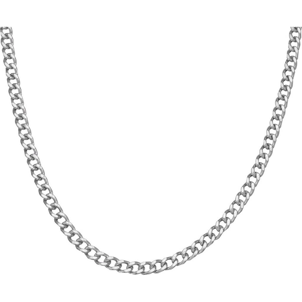 Fzn Curb Chain Necklace In Metallic