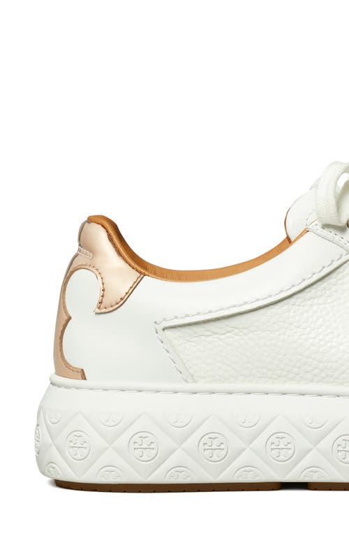 Shop Tory Burch Ladybug Sneaker In Purity/white/rose Gold