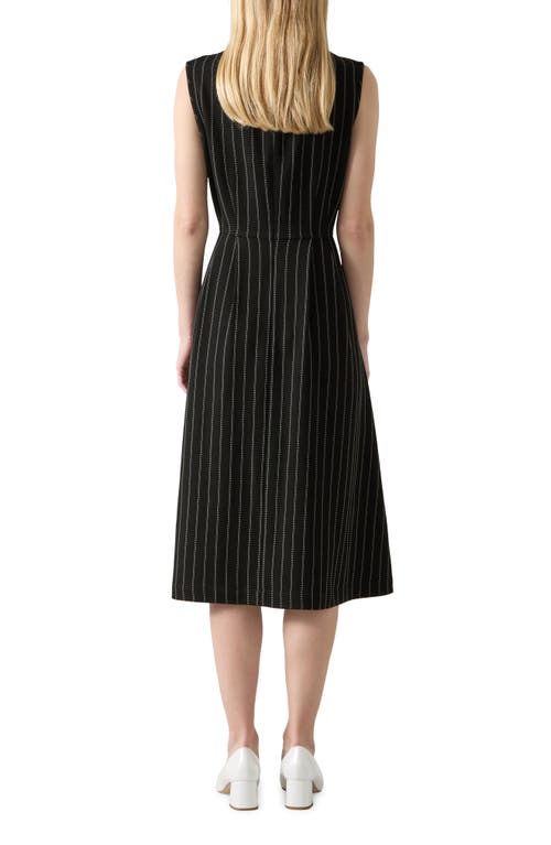 Shop Lk Bennett Ellis Stripe Dress In Black