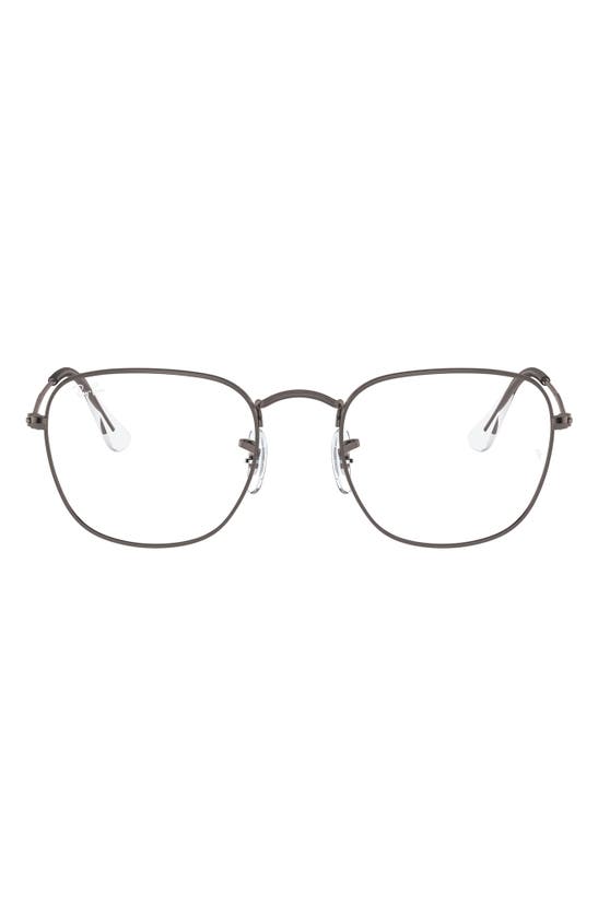 Shop Ray Ban Ray-ban Frank 54mm Square Optical Glasses In Gunmetal