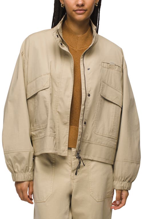 Shop Prana Palisades Organic Cotton Blend Ripstop Jacket In Sandstone