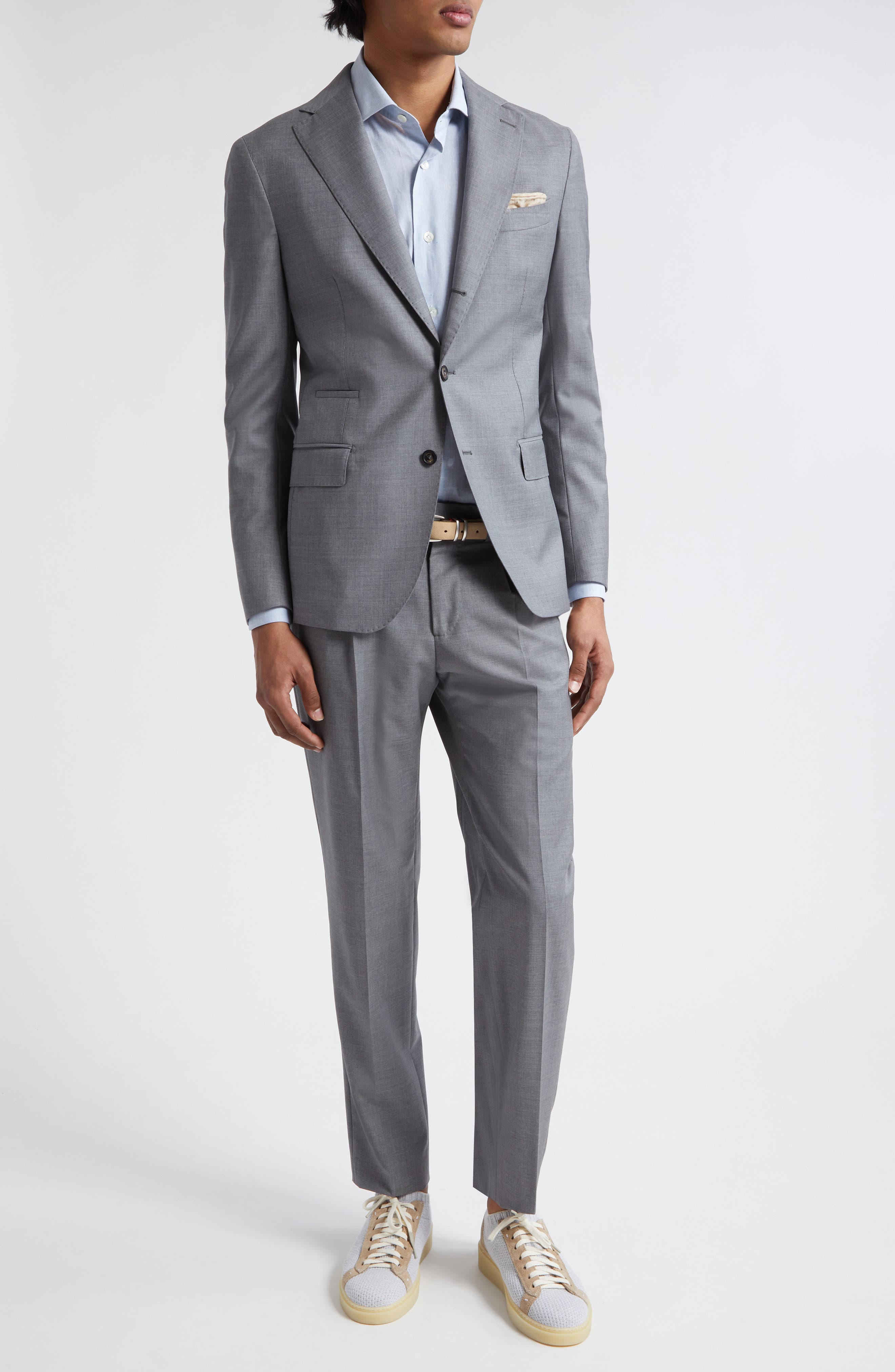 Eleventy pinstriped single-breasted suit - Blue