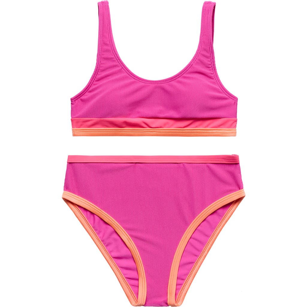 Beach Lingo Strawberry Fields Colourblock Two-piece Swimsuit In Pink