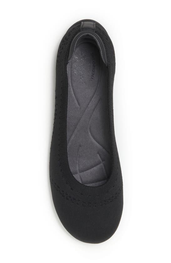 Dearfoams Misty Ballet Flat In Black Solid