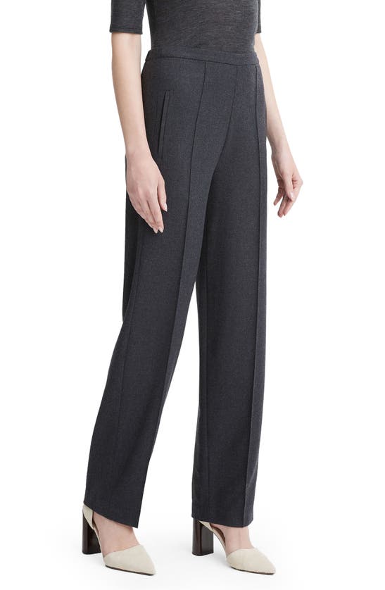 Shop Vince Brushed Straight Leg Pants In Heather Charcoal