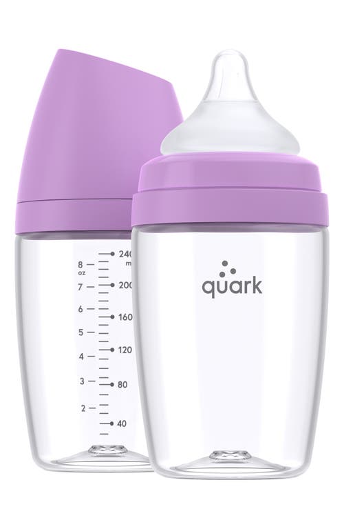 Quark 2-Pack BuubiBottle MAX 8-Ounce Baby Bottles in Proton Purple at Nordstrom