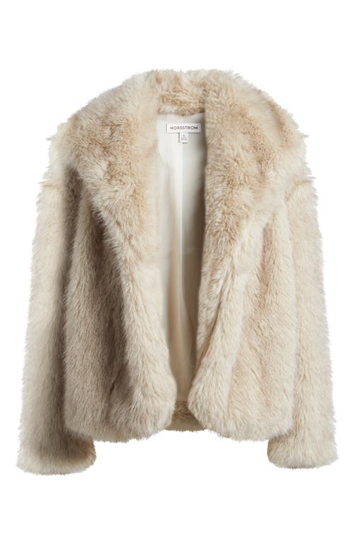 Shop Nordstrom Faux Fur Jacket In Beige