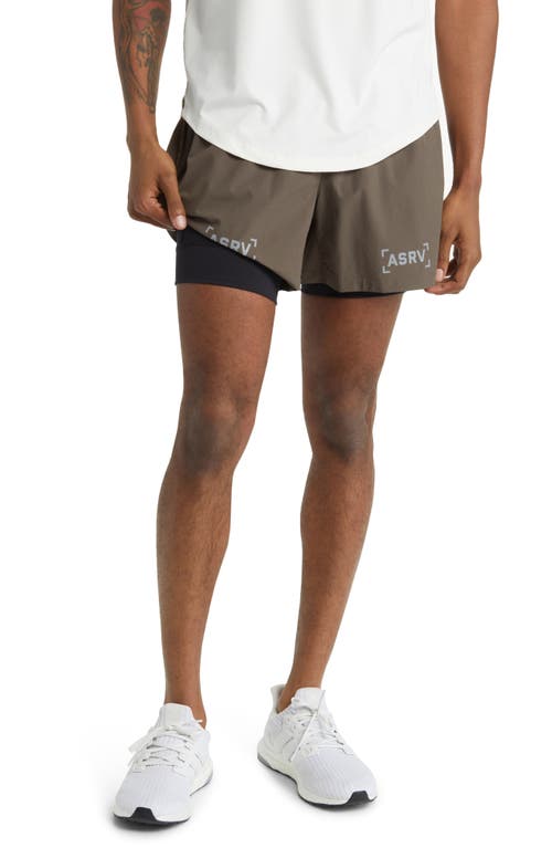 ASRV Ripstop Cross Training Lined Shorts in Deep Taupe
