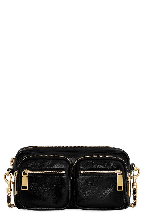 Small Surplus Leather Crossbody Bag in Black