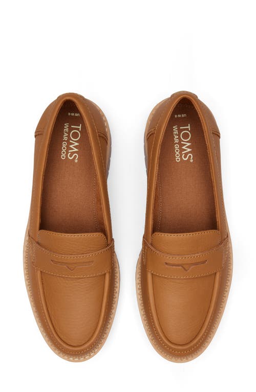 Shop Toms Cara Platform Penny Loafer In Brown