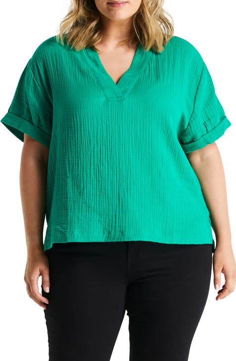 Green Plus-Size Tops for Women | Nordstrom