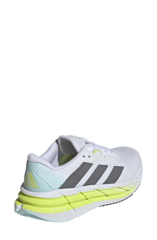 Adidas Originals Adidas Adistar 3 Running Shoe In White/ Black/ Pulse Lime