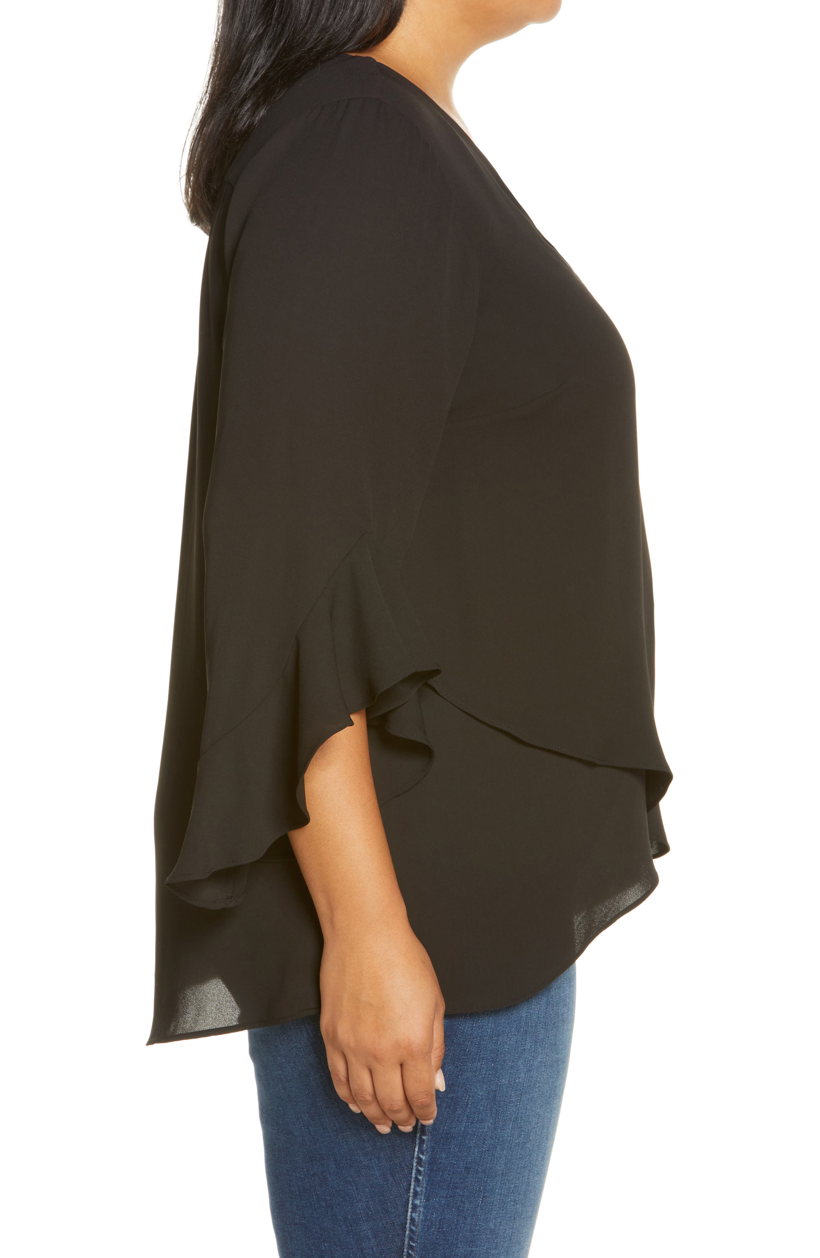 Vince Camuto Flutter Sleeve Georgette 