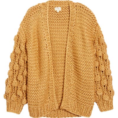 En Elly Popcorn Stitch Maternity Cardigan, Beige