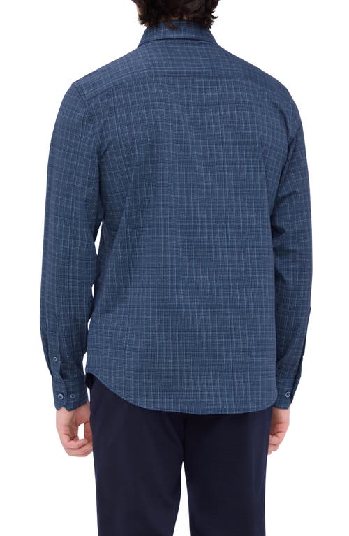 Shop Bugatchi Ooohcotton® Check Button-up Shirt In Navy