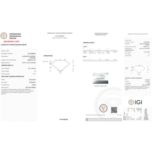 Bliss Diamond 4.01ct Emerald Cut Certified Diamond Engagement Ring 14k Gold Lab Grown In 14k White Gold