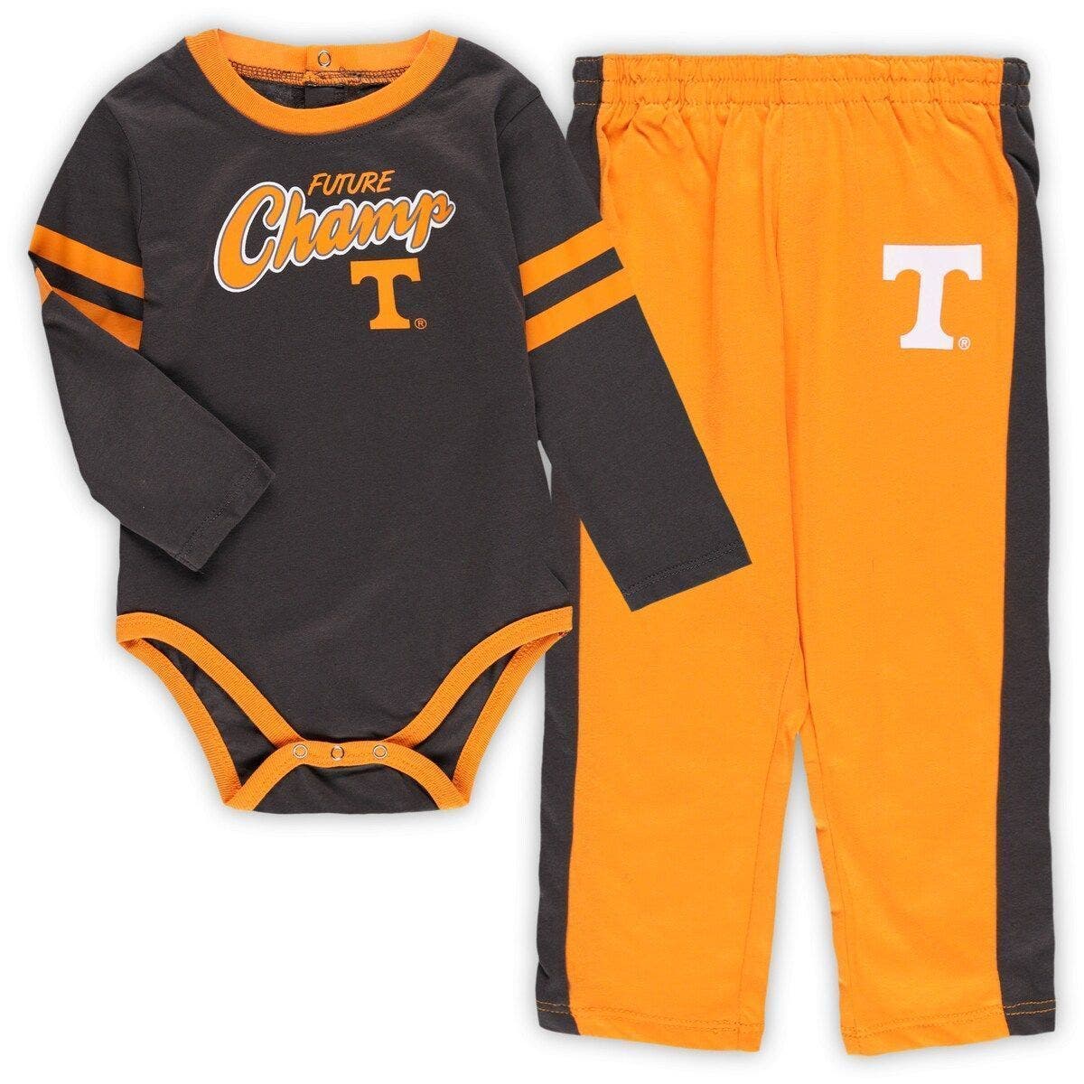 Nordstrom Clothing Pants Sweatpants Newborn & Infant Black/Tennessee Orange Tennessee Volunteers Little Kicker Long Sleeve Bodysuit & Sweatpants Set at Nordstrom 