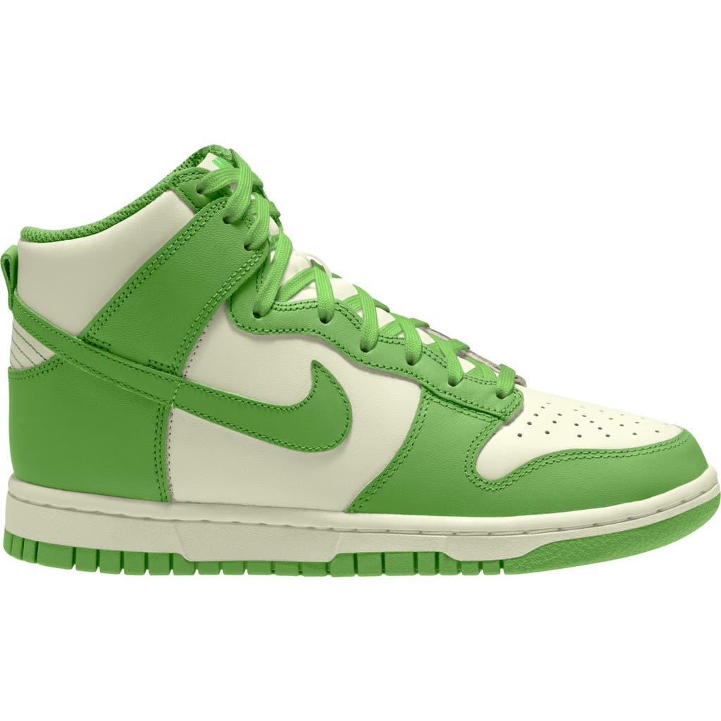 Nike Dunk High Basketball Sneaker In Chlorophyll/chlorophyll-sail