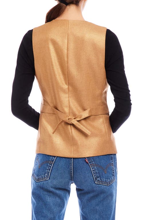 Shop Fifteen Twenty Sutton Metallic Vest In Camel