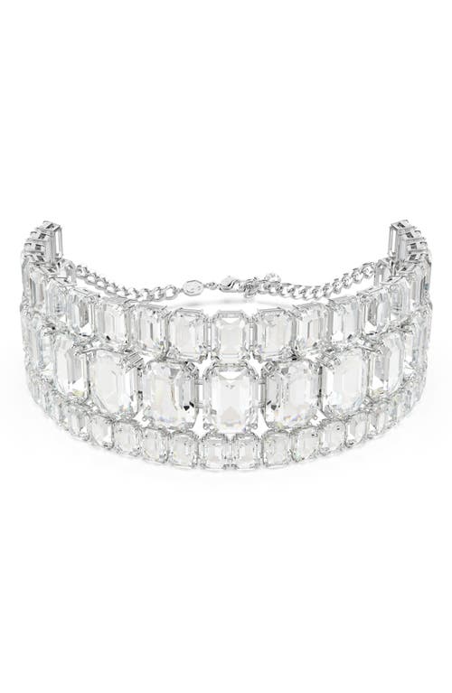 Swarovski Millenia Choker In White/silver