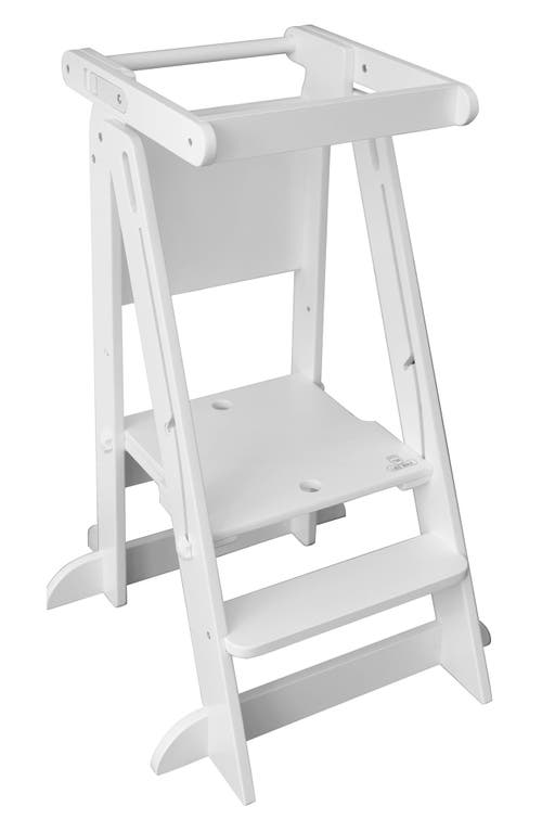 Little Partners Learn 'N Fold Learning Tower Toddler Step Stool in Soft White at Nordstrom