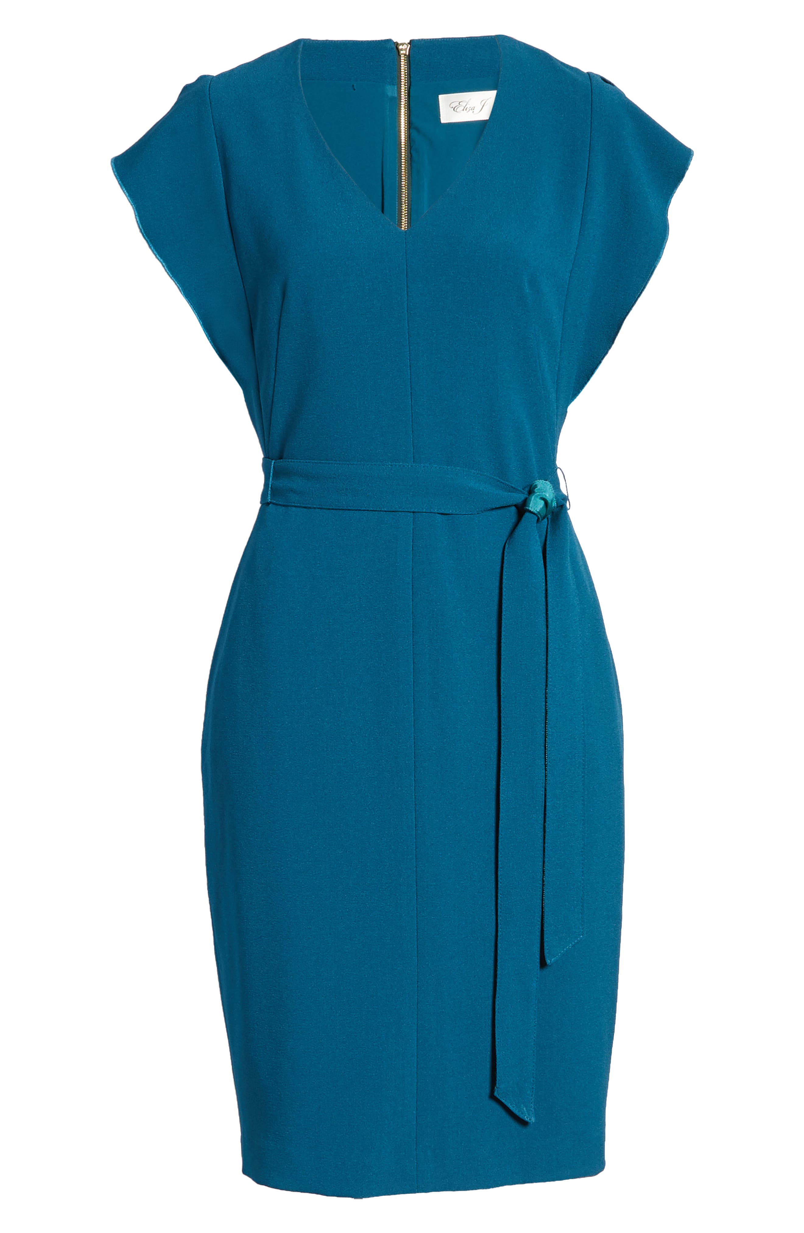 satin midi dress brown Annina in Mocha Emerald Green Teardrop Earrings, Dress with a V women's maternity Color:Metallic Black
