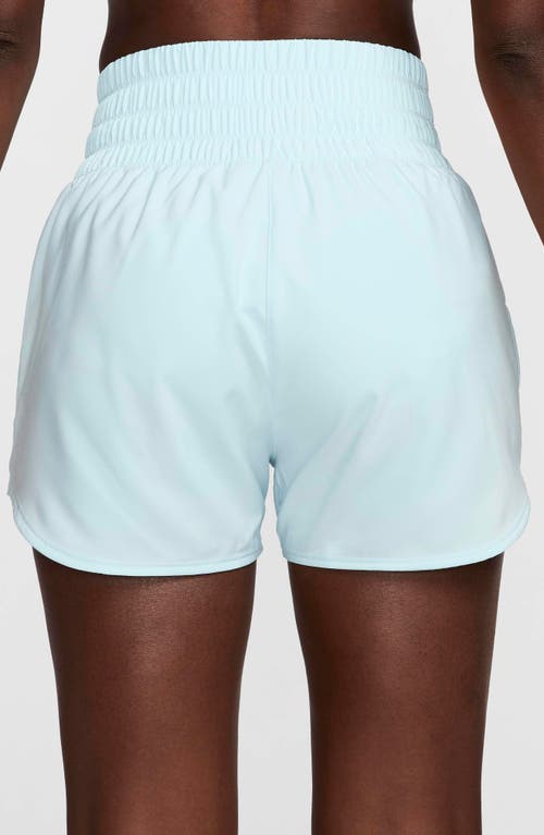 Shop Nike Dri-fit Ultrahigh Waist 3-inch Brief Lined Shorts In Glacier Blue