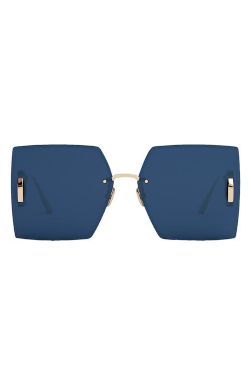 DIOR 30Montaigne 64mm Oversize Square Sunglasses in Gold Dh/Blue