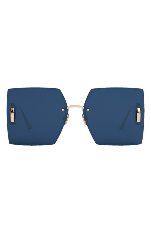 Shop Dior 30montaigne S7u 64mm Oversize Square Sunglasses In Gold Dh/blue