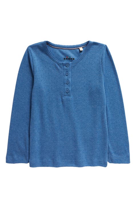 Kids' Pointelle Cotton & Recycled Polyester Henley (Toddler, Little Kid & Big Kid)