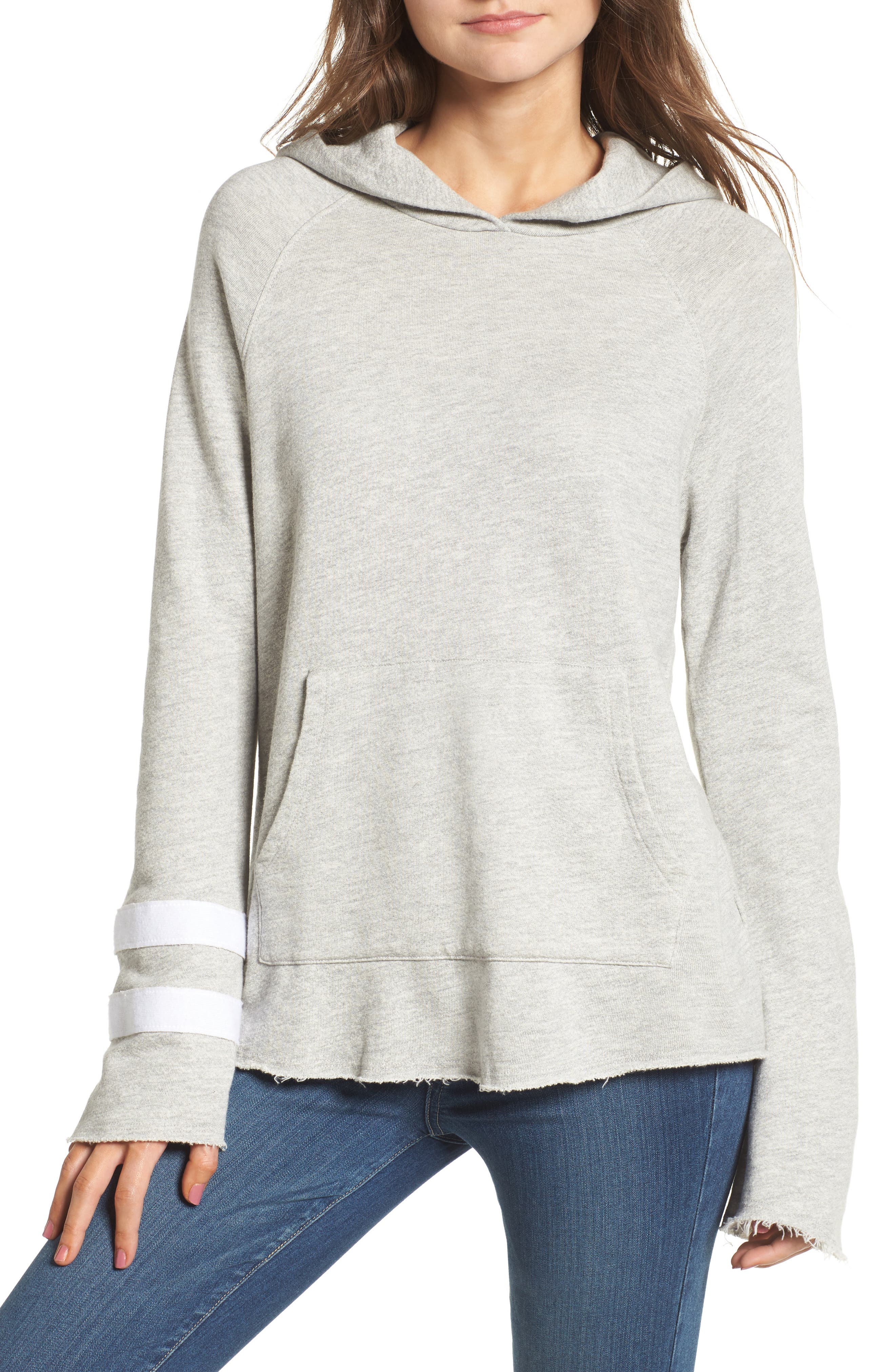 Sundry Stripe Bell Sleeve Hoodie Nordstrom