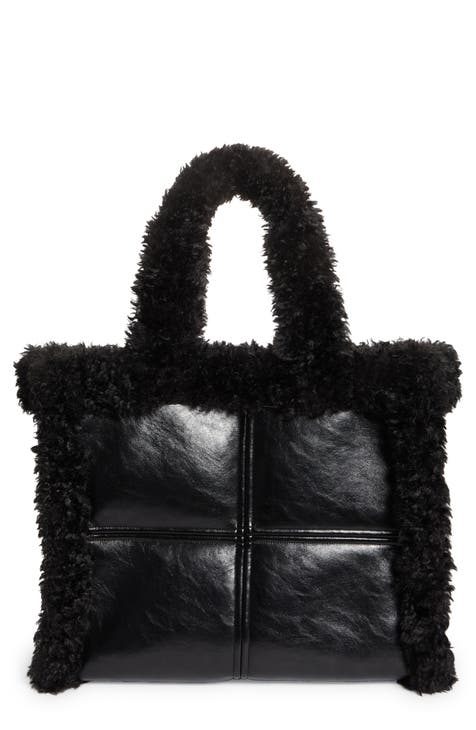 Toujours XL Deer Skin And Shearling Tote Bag