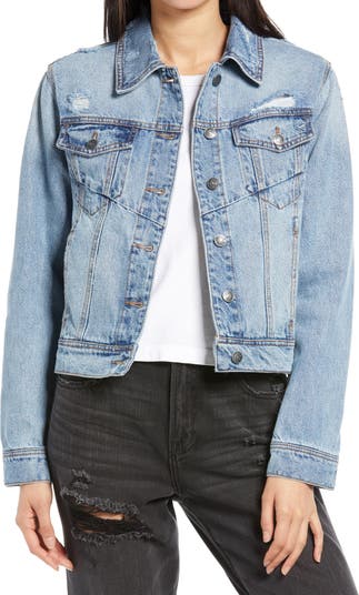 HIDDEN JEANS Fitted Denim Trucker Jacket | Nordstrom