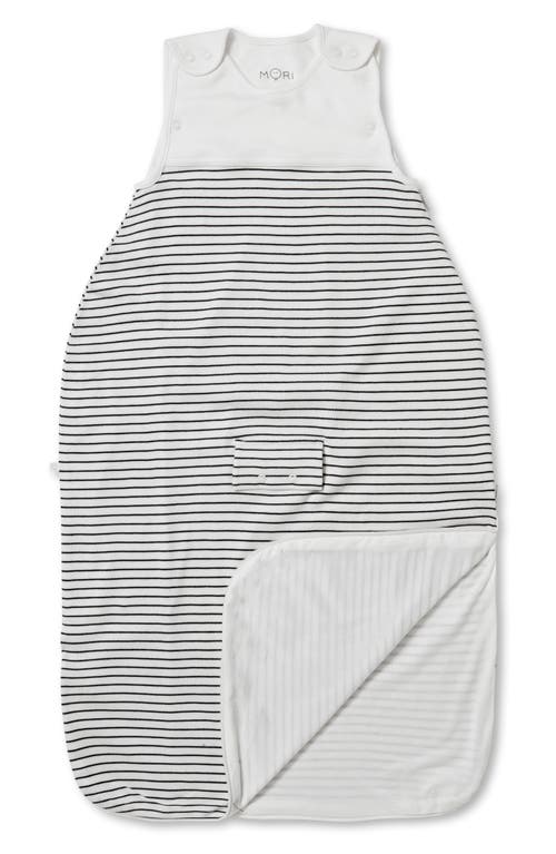 Shop Mori 0.5 Tog Stripe Wearable Blanket In Grey Stripe