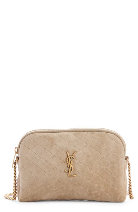 Gaby Cassandre Quilted Suede Crossbody Pouch