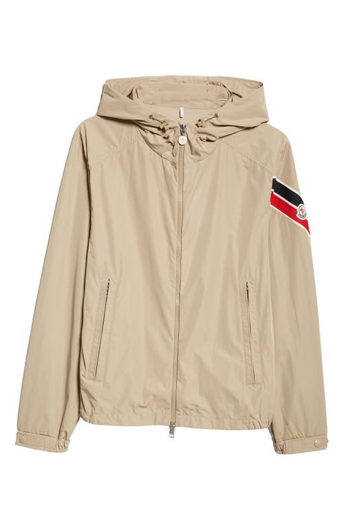 Moncler Claut Hooded Windbreaker In Ivory