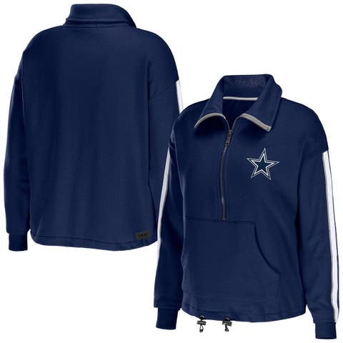 Dallas Cowboys WEAR by Erin Andrews Women's Chunky Script Wordmark Pullover  Sweater - Navy/White