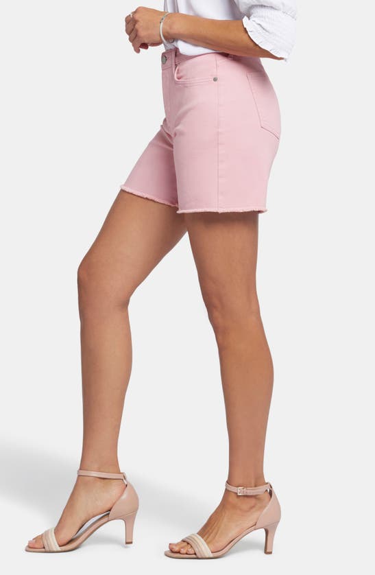 Shop Nydj Frayed High Waist A-line Shorts In Aphrodite