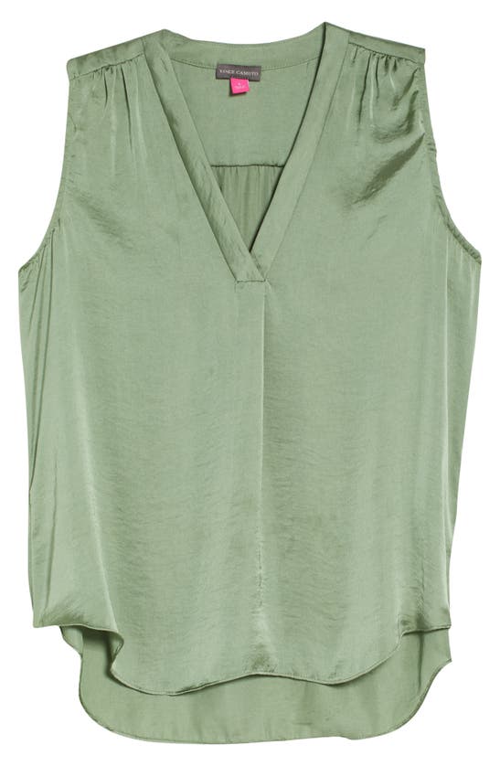 Vince Camuto Rumpled Satin Blouse In Brook Green