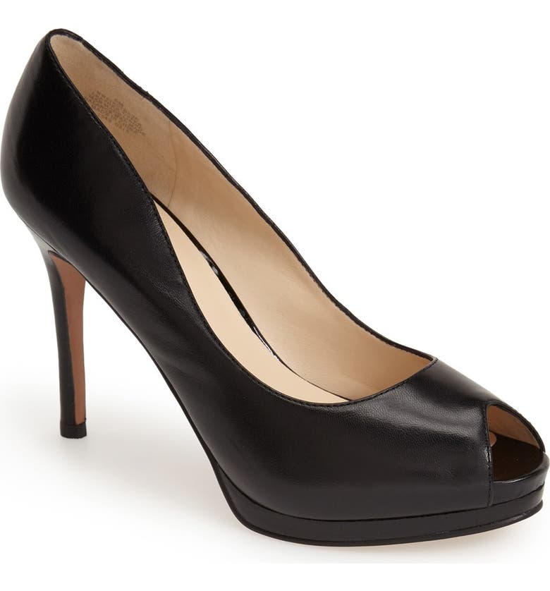 Nine West 'First Base' Peep Toe Leather Pump (Women) | Nordstrom