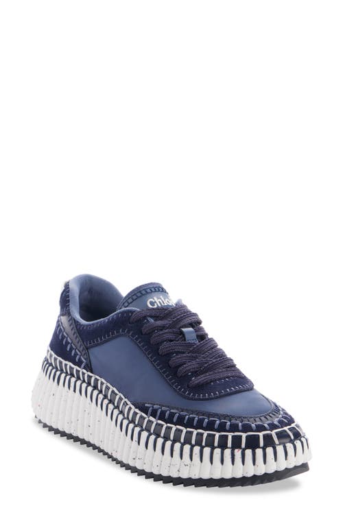 Shop Chloé Nama Platform Sneaker In Night Sky