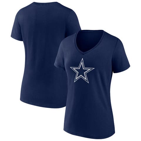 Nfl Dallas Cowboys Women's Heather Short Sleeve Scoop Neck