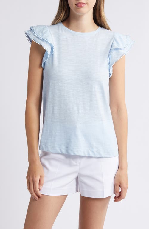 Caslonr Caslon(r) Ruffle Sleeve T-shirt In Blue