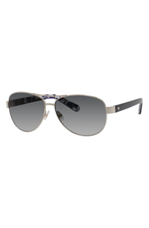 Kate Spade New York 'dalia2' 58mm aviator sunglasses in Silver/Dots at Nordstrom