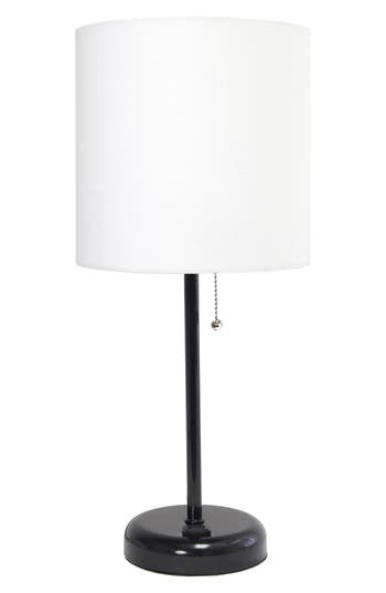 Shop Lalia Home Usb Table Lamp In Black Base/white Shade