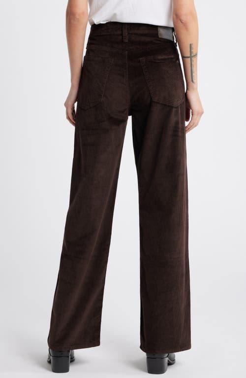 Shop Rag & Bone Logan Wide Leg Corduroy Pants In Dark Brown