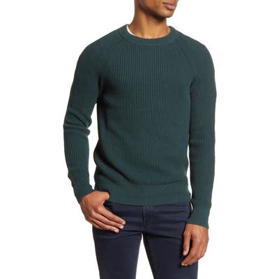 French Connection Regular Fit Waffle Knit Sweater, Green