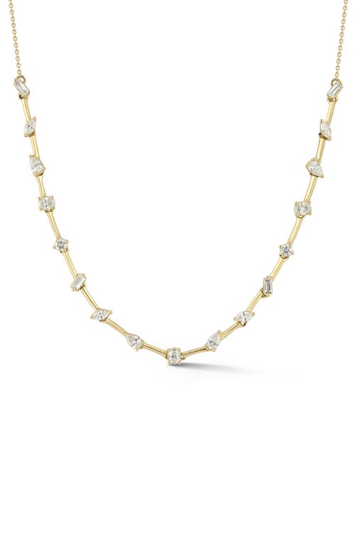 Alexa Jordan Diamond Station Necklace in Yellow Gold
