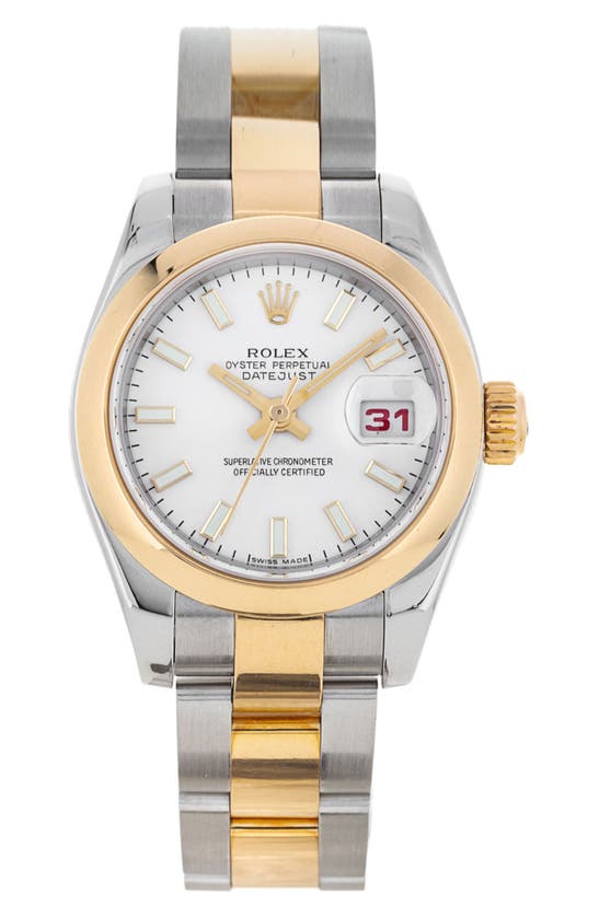 Watchfinder & Co. Rolex  2006 Datejust Lady 179163 Bracelet Watch, 26mm In Silver / Gold / White